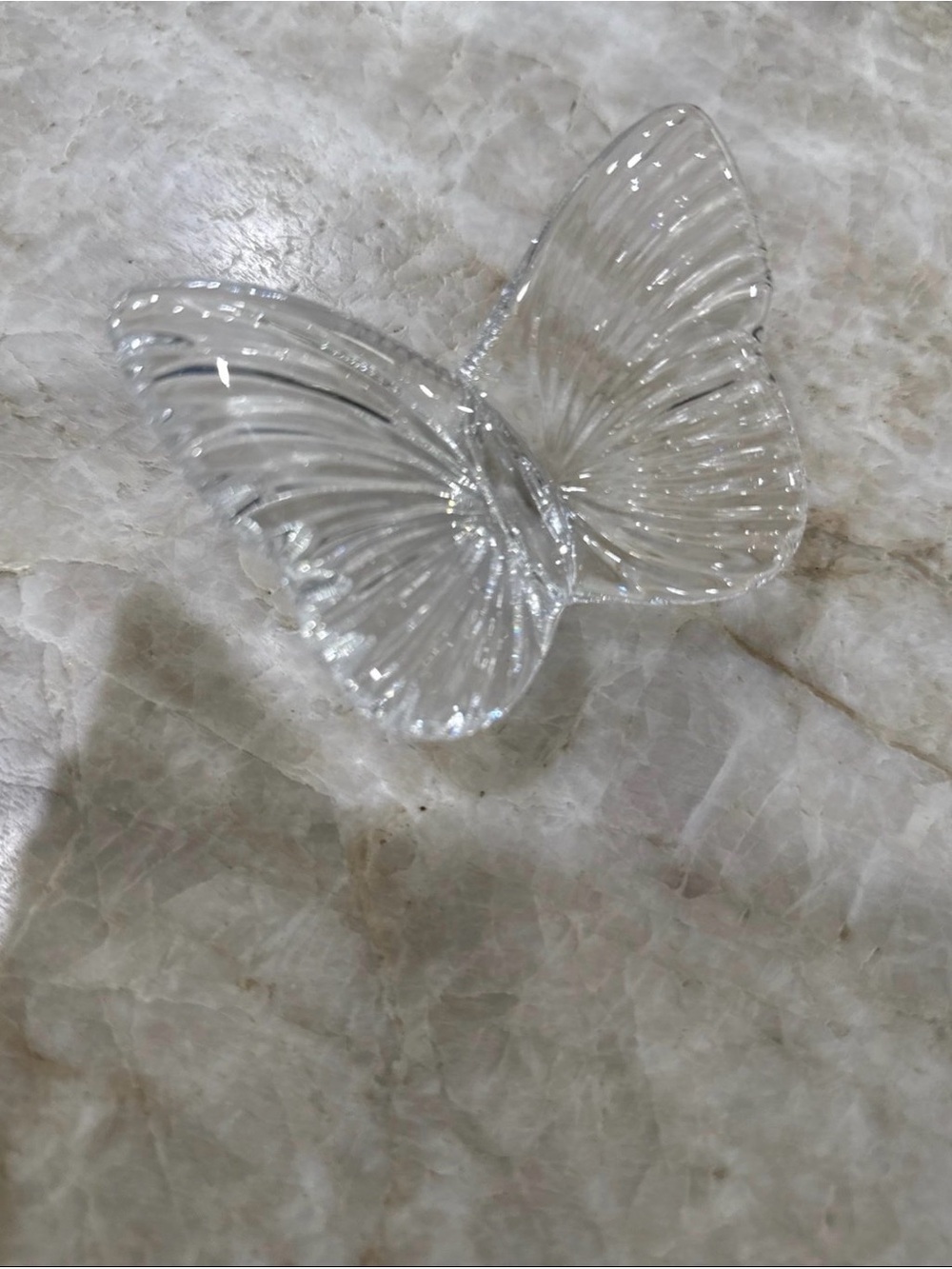 Waterford Clear Glass Butterfly Accent - Home Accents